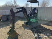2018 John Deere 17G Mini Hydraulic Excavator Not Running, Condition Unknown, Power to Display