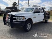 2014 RAM 2500 4x4 Crew-Cab Flatbed/Utility Truck Runs & Moves)(Jump to Start, Check Engine Light On,