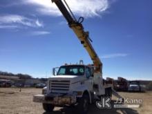 Telelect Commander 6000, Digger Derrick rear mounted on 1998 Ford LTA9000 T/A Flatbed/Utility Truck 