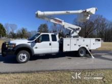 Altec L37M, Over-Center Material Handling Bucket Truck center mounted on 2016 Ford F550 Extended-Cab
