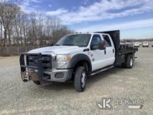 2016 Ford F550 4x4 Crew-Cab Flatbed Truck Runs & Moves