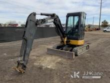 2013 John Deere 35D Mini Hydraulic Excavator Runs, Moves, Operates, No Bucket