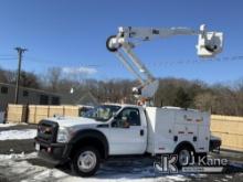 Altec AT37G, Articulating & Telescopic Bucket Truck mounted behind cab on 2014 Ford F550 4x4 Service