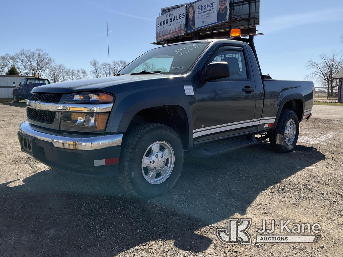 (South Beloit, IL) 2006 Chevrolet Colorado 4x4 Pickup Truck Starts, Runs, Moves, Service 4WD Light,