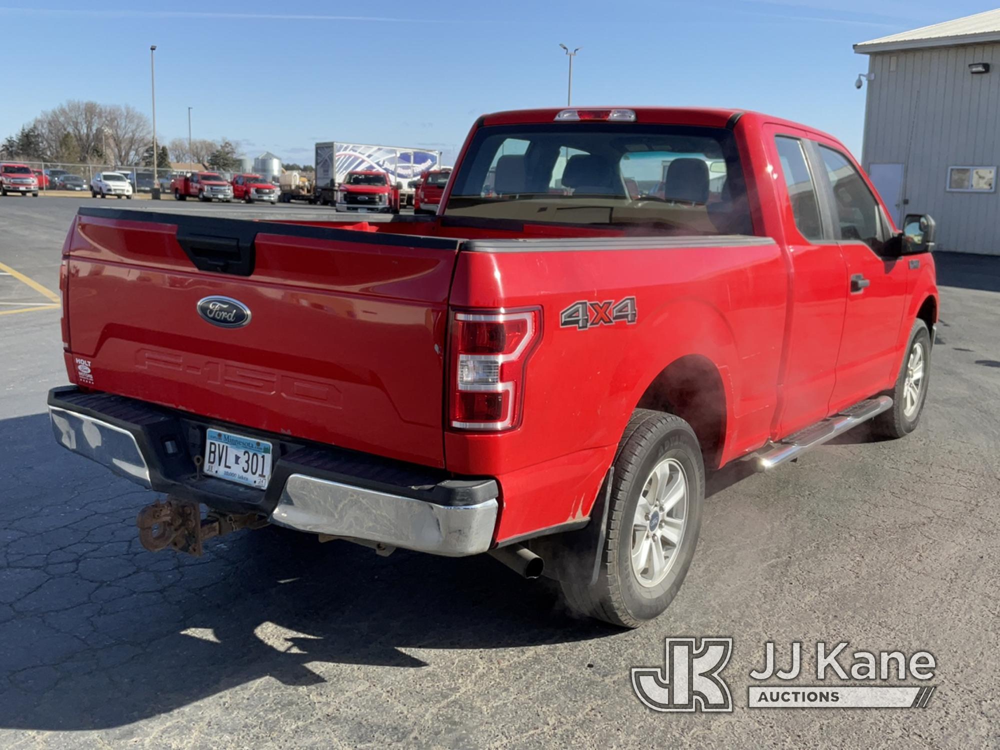 (Maple Lake, MN) 2018 Ford F150 4x4 Extended-Cab Pickup Truck Runs And Moves. Check Engine Light On.