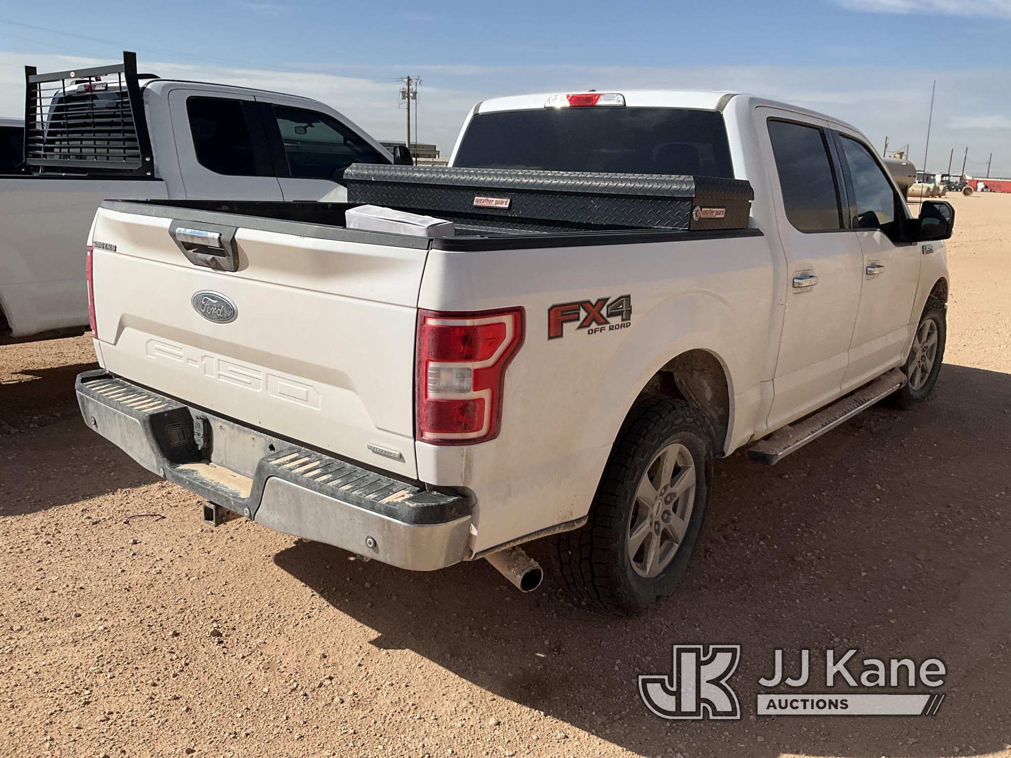 (Midland, TX) 2018 Ford F150 4x4 Crew-Cab Pickup Truck Runs & Drives) (Check Engine Light Active, Ha