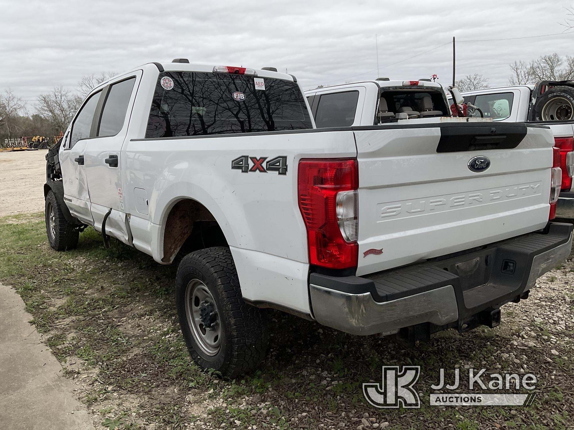 (Alvin, TX) 2020 Ford F250 4x4 Crew-Cab Pickup Truck Wrecked, Does Not Run Or Start, Airbags Deploye