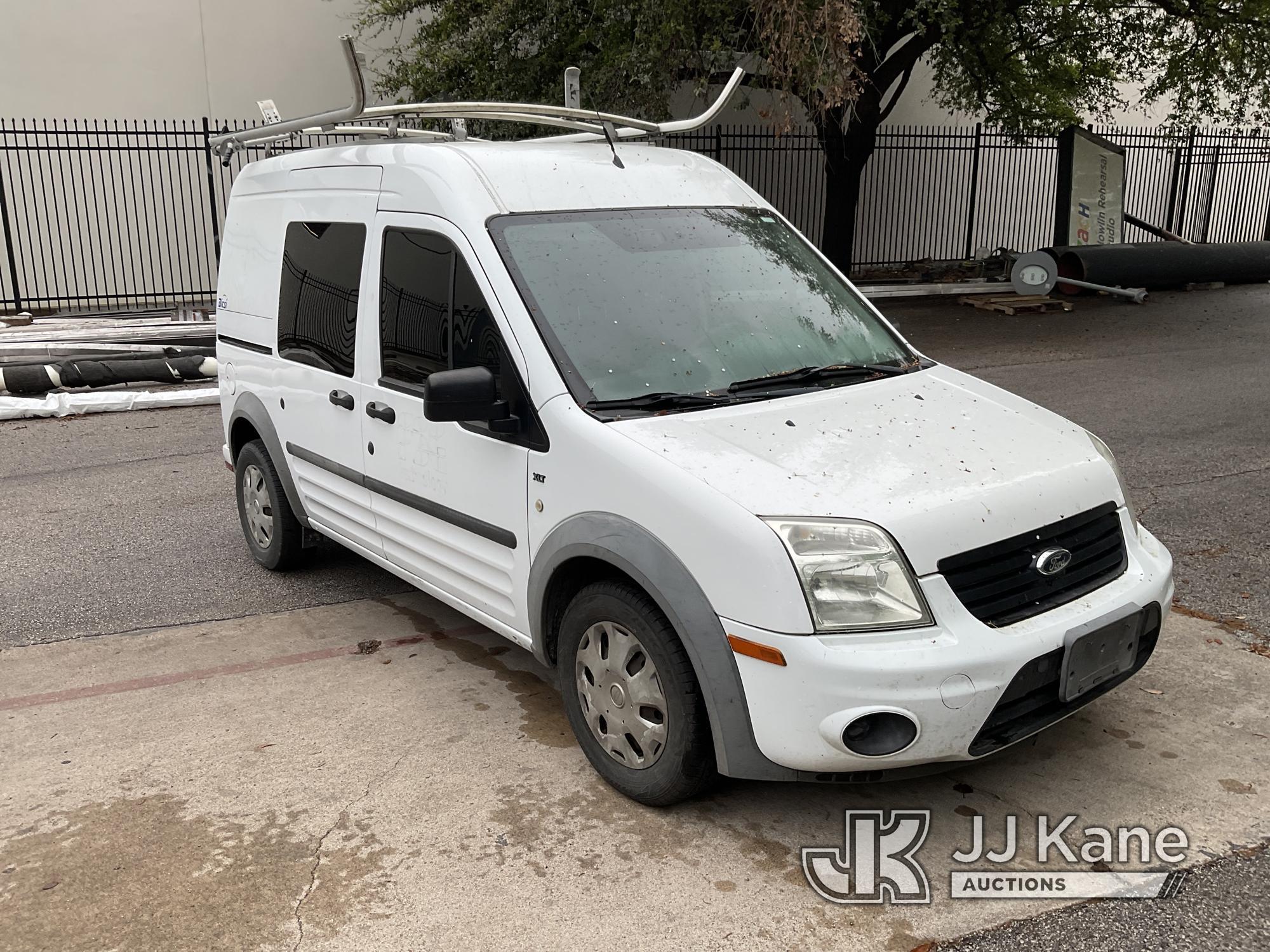 (Austin, TX) 2013 Ford Transit Connect Cargo Van Starts With A Jump, Runs And Moves