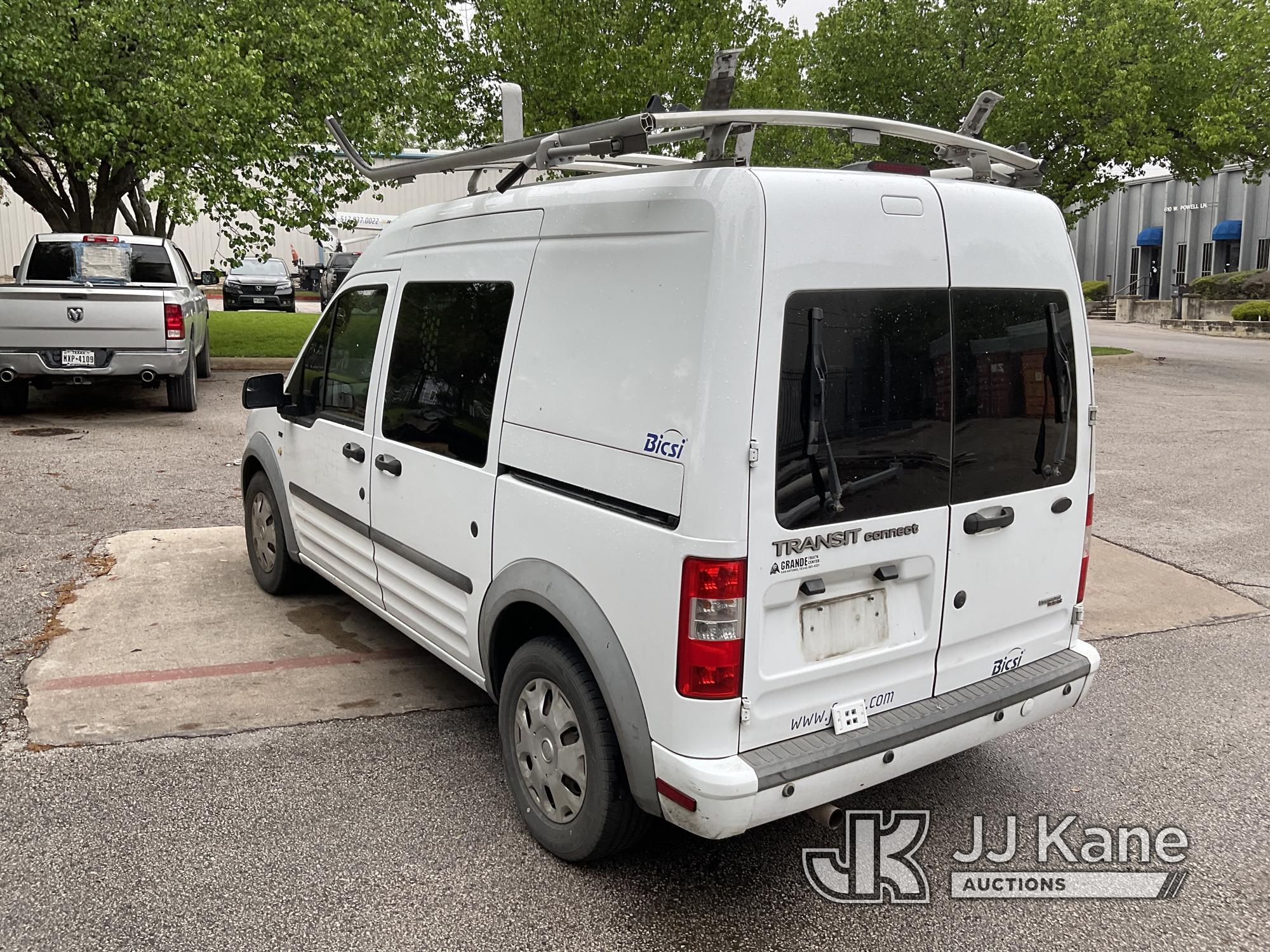 (Austin, TX) 2013 Ford Transit Connect Cargo Van Starts With A Jump, Runs And Moves