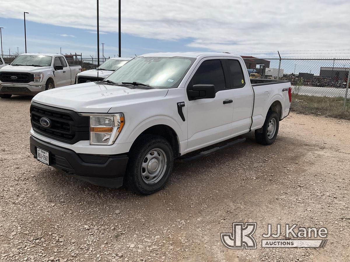 (Odessa, TX) 2021 Ford F150 4x4 Extended-Cab Pickup Truck Runs & Moves) (Three Tires Low On Air, Tpm