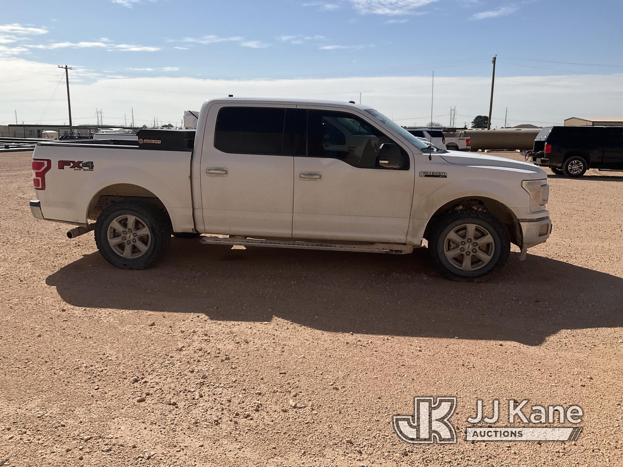 (Midland, TX) 2018 Ford F150 4x4 Crew-Cab Pickup Truck Runs & Drives) (Check Engine Light Active, Ha