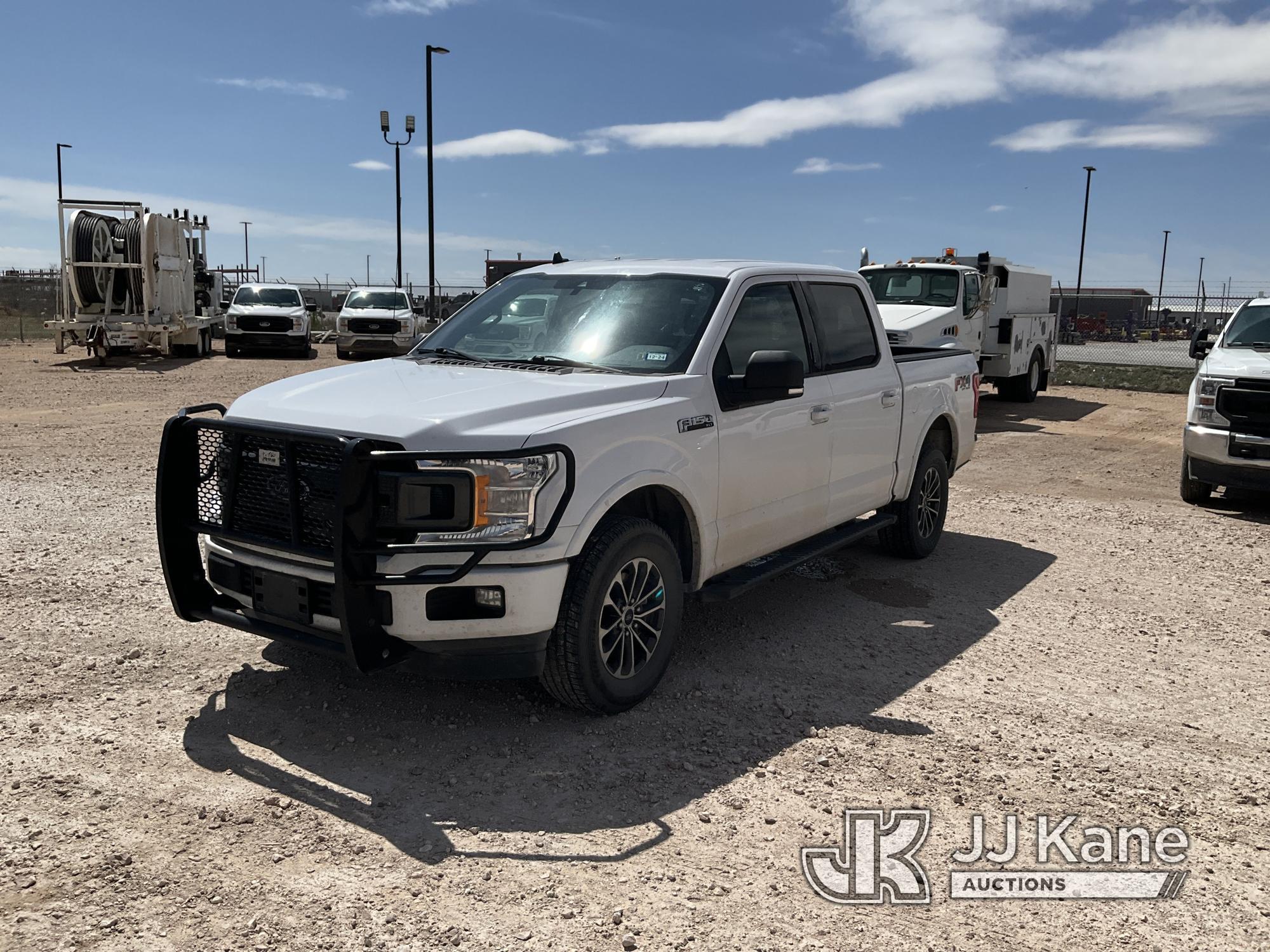 (Odessa, TX) 2019 Ford F150 4x4 Crew-Cab Pickup Truck Runs & Drives) (Rear Passenger Door Does Not O