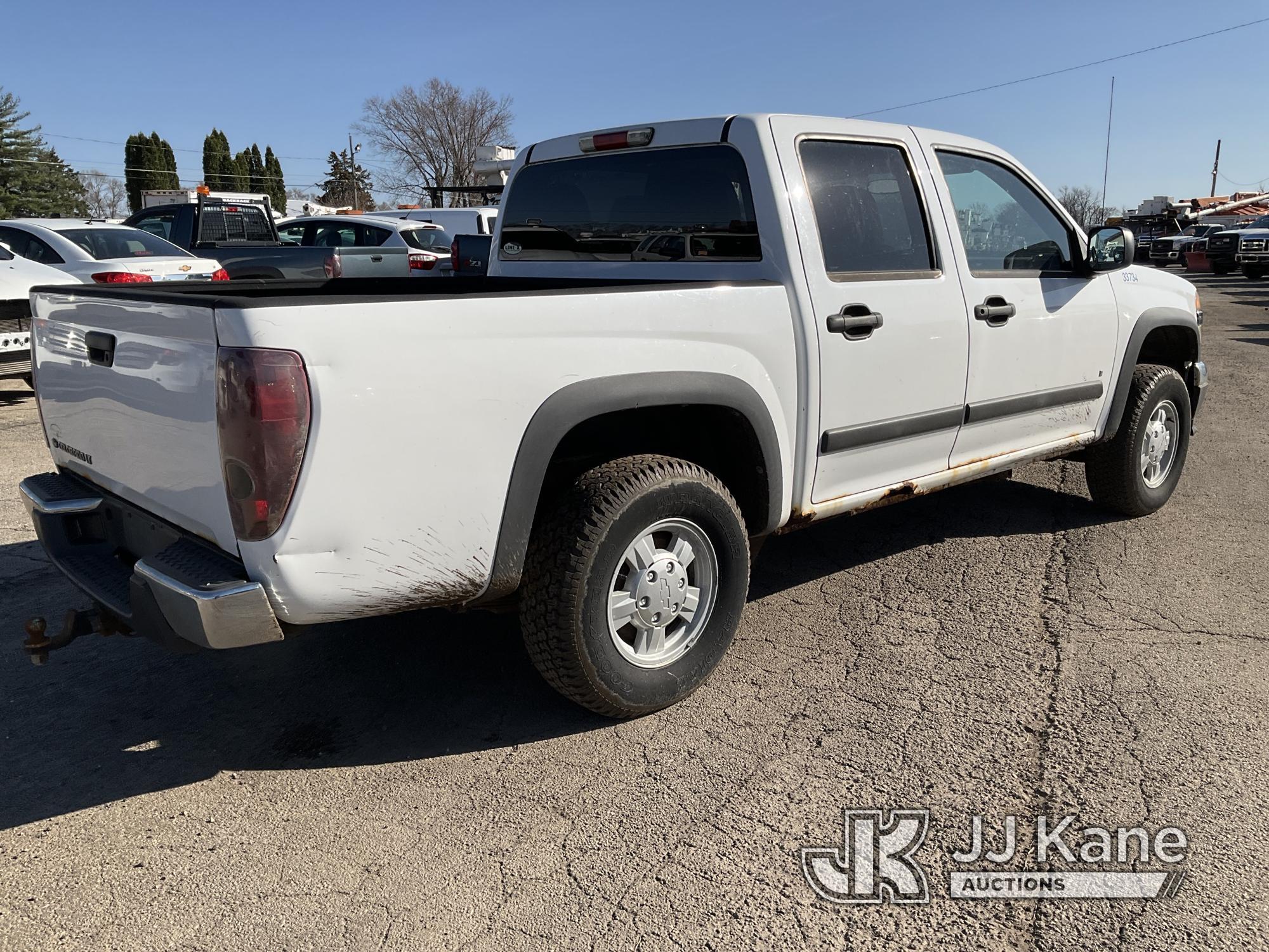 (South Beloit, IL) 2007 Chevrolet Colorado 4x4 Crew-Cab Pickup Truck Runs & Moves) (Jump to Start-Ne