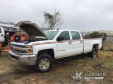 2019 Chevrolet Silverado 2500HD 4x4 Crew-Cab Pickup Truck Runs) (Moves Rough, No Power Steering Or B