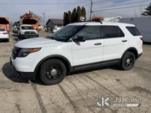 2014 Ford Explorer Police Interceptor 4x4 4-Door Sport Utility Vehicle Runs, Moves, Jump to Start-Ne