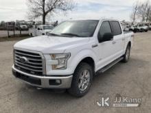 2015 Ford F150 4x4 Crew-Cab Pickup Truck Runs & Moves) (Check Engine Light On, Has Body Damage On Pa