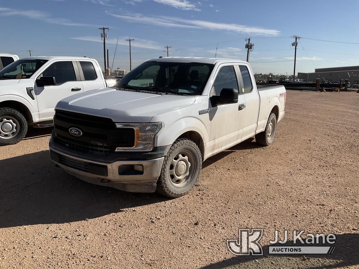 (Midland, TX) 2018 Ford F150 4x4 Extended-Cab Pickup Truck Runs & Moves) (Jump to start, hail damage