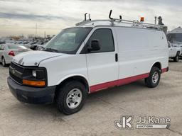 (South Beloit, IL) 2010 Chevrolet Express G2500 Cargo Van Wrecked-Front End Damaged-Right Wheel Not