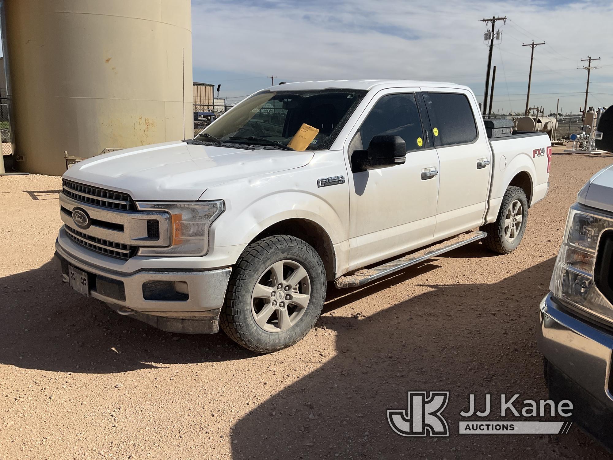 (Midland, TX) 2018 Ford F150 4x4 Crew-Cab Pickup Truck Runs & Drives) (Check Engine Light Active, Ha