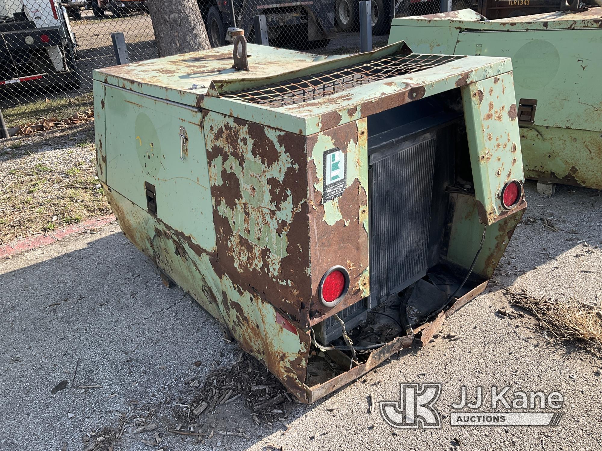 (Kansas City, MO) 2005 Sullair 185 Air Compressor, skid mtd Non-Running, Parts Machine