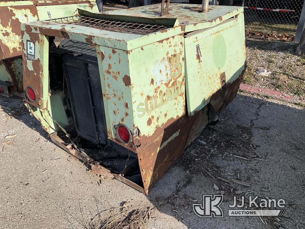 (Kansas City, MO) 2005 Sullair 185 Air Compressor, skid mtd Non-Running, Parts Machine