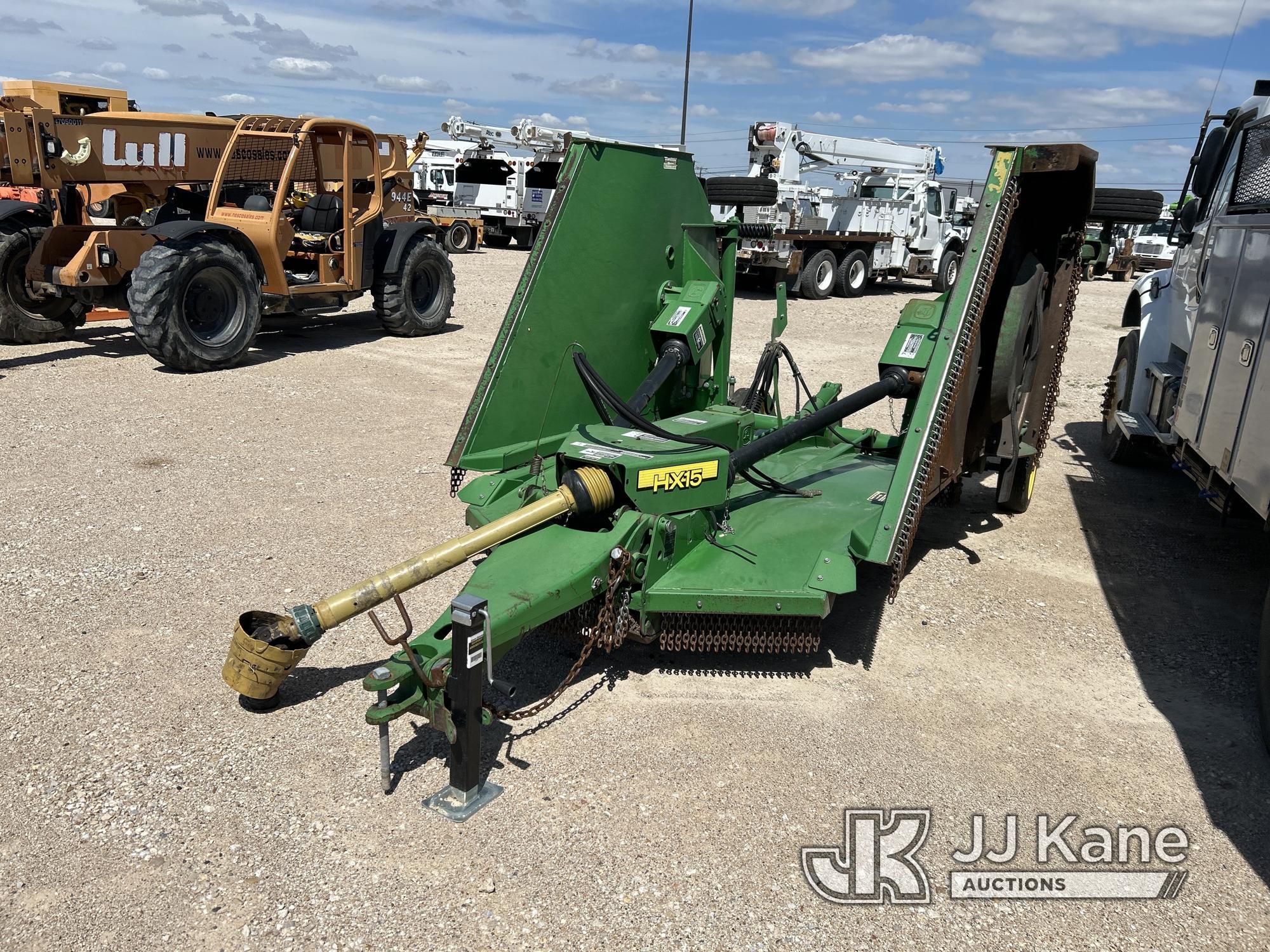 (Waxahachie, TX) 2015 John Deere HX15 Batwing Mower Attachment, City of Plano Owned Fair Condition