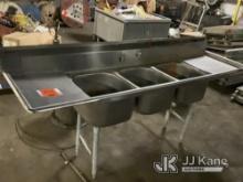 Eagle Stainless Triple Sink NOTE: This unit is being sold AS IS/WHERE IS via Timed Auction and is lo