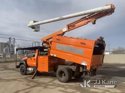 (South Beloit, IL) Altec LR756, Over-Center Bucket Truck mounted behind cab on 2013 Ford F750 Chippe