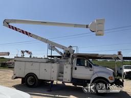 (San Antonio, TX) Terex/Telelect HiRanger 5FC-55, Bucket Truck mounted behind cab on 2002 Ford F750