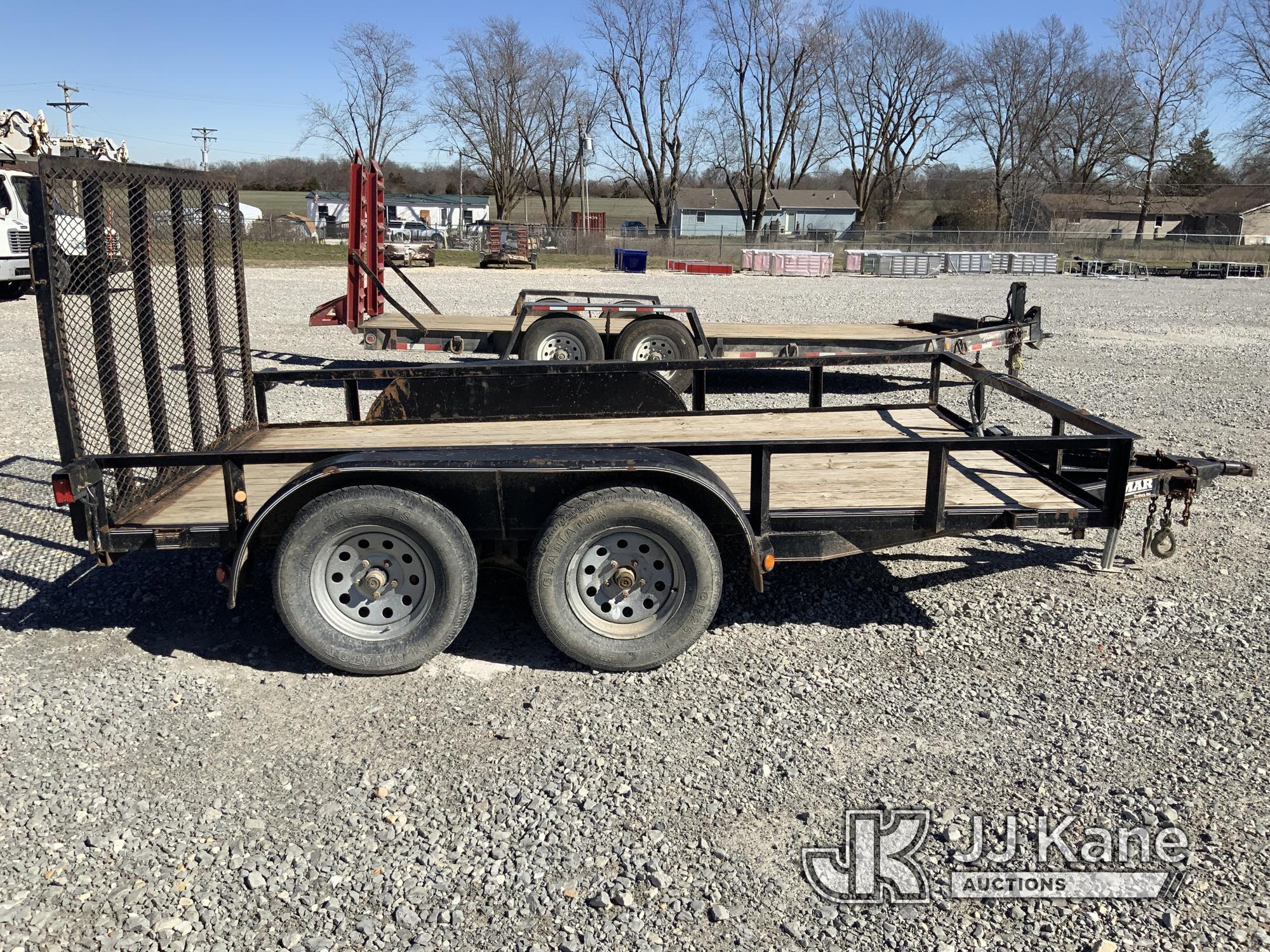 (Hawk Point, MO) 2014 Lamar Trailers 6 Ton T/A Material Trailer 76 in by 12ft deck with ramp.