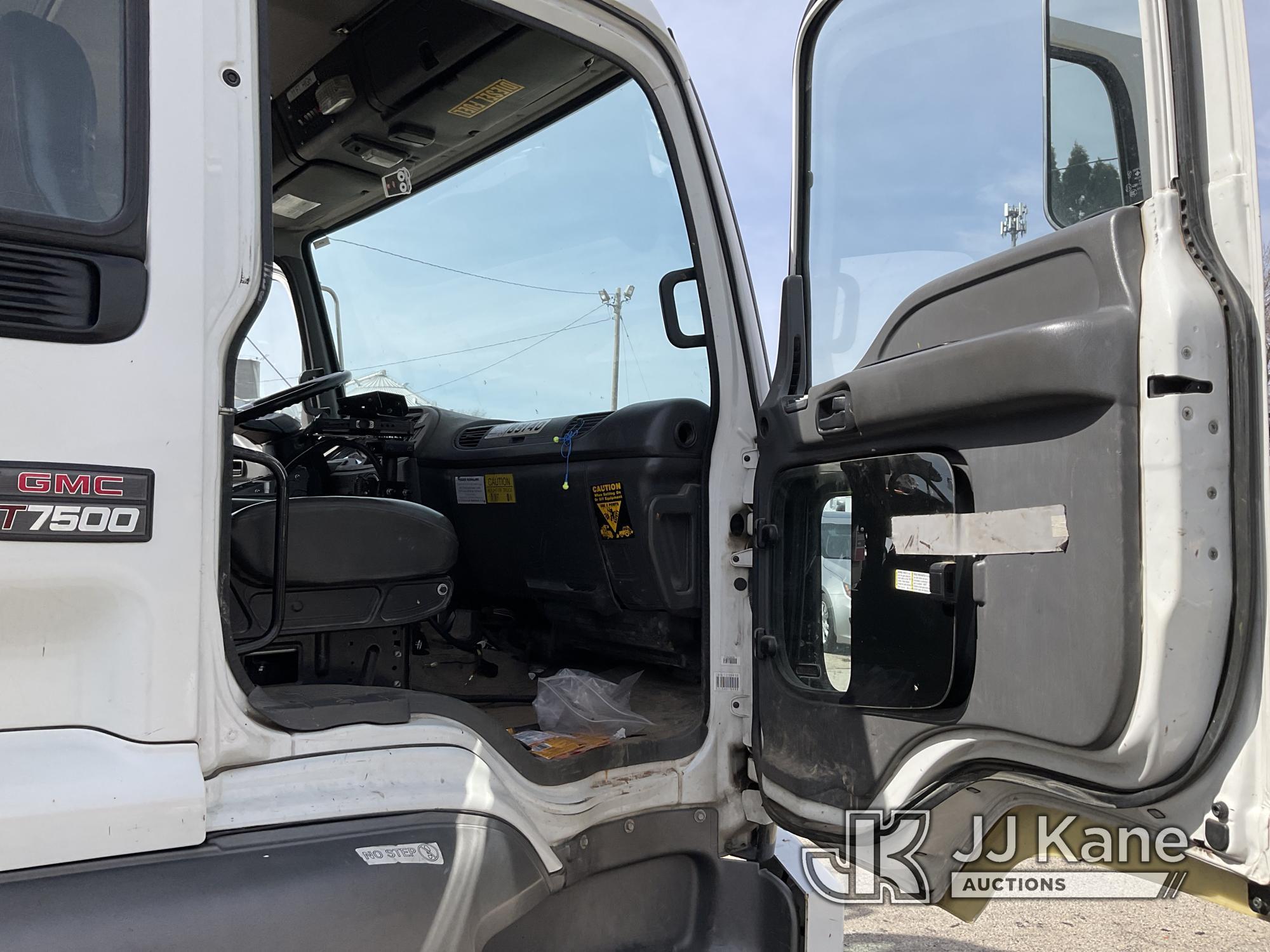 (South Beloit, IL) 2008 GMC T7500 Utility Truck Runs & Moves, Generator Operates, Under Deck Air Com