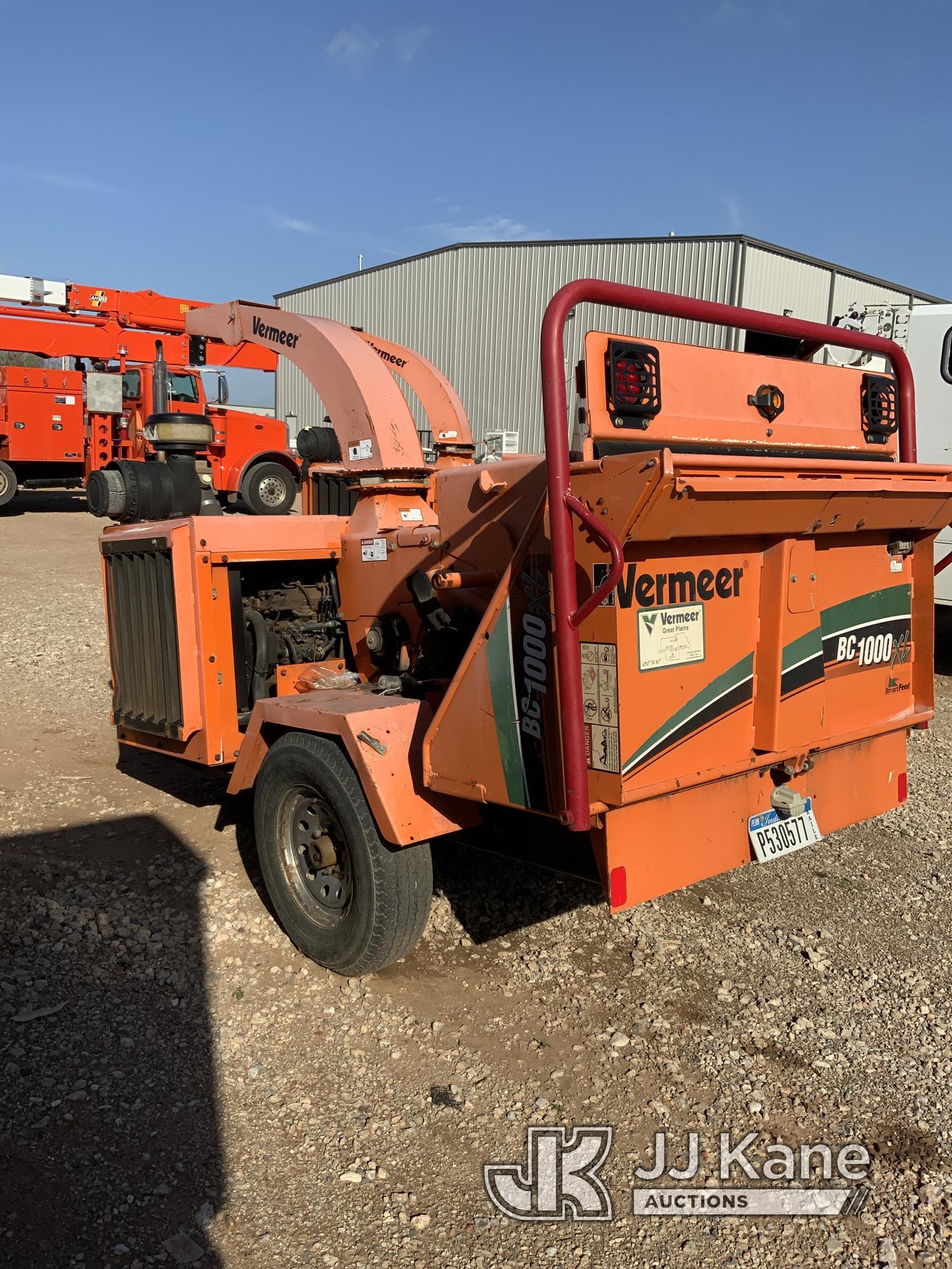 (Oklahoma City, OK) 2012 Vermeer BC1000XL Chipper (12in Drum) Not Running, Condition Unknown, Parts