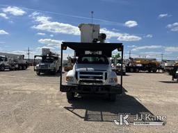 (Waxahachie, TX) Altec LR756, Over-Center Bucket Truck mounted behind cab on 2013 Ford F750 Chipper