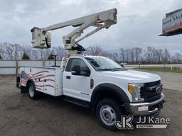 (South Beloit, IL) Versalift SST37EIH, Articulating & Telescopic Bucket Truck mounted behind cab on