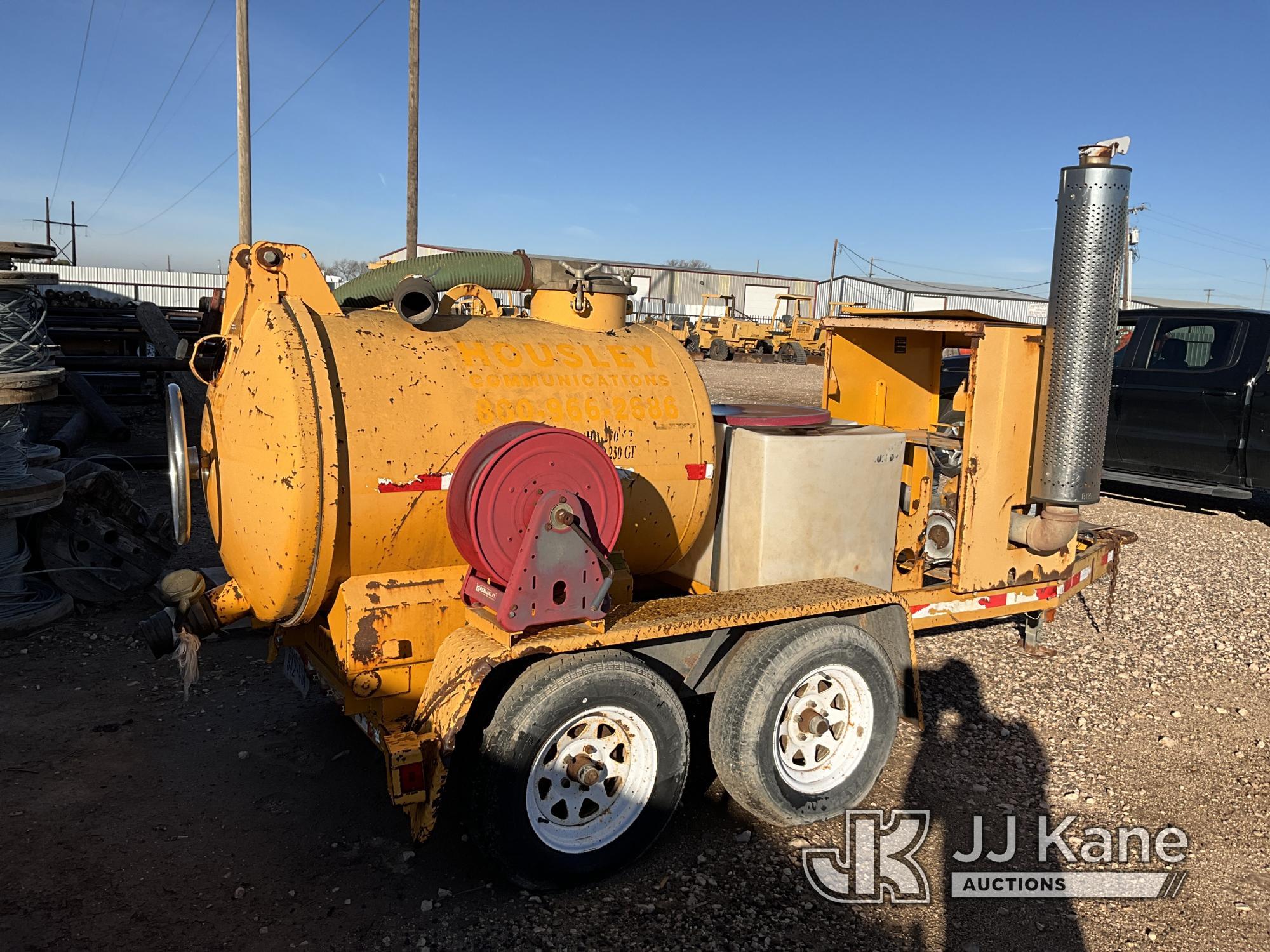 (Wolfforth, TX) 2005 Vactron PMD-00 T/A Vacuum Excavation Trailer Not Running) (Parts Only, Missing