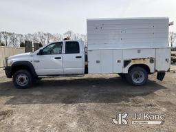 (South Beloit, IL) 2008 Dodge Ram 5500 Enclosed High-Top Service Truck Runs & Moves) (Paint Damage,