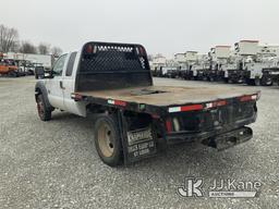 (Hawk Point, MO) 2011 Ford F550 Flatbed Truck Runs & moves) (Body & Paint Damage. Seller States: DEF