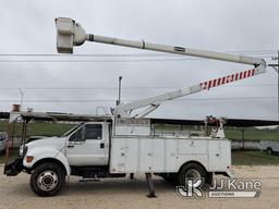 (San Antonio, TX) Terex/Telelect HiRanger 5FC-55, Bucket Truck mounted behind cab on 2002 Ford F750