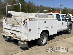 (Conway, AR) 2011 Ford F-450 SD Crew-Cab Service Truck Runs & Moves) (Jump To Start, Idles Rough, Re