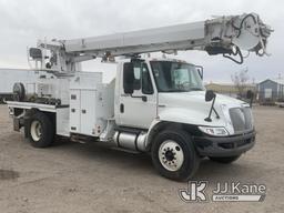 (Grand Island, NE) Altec DM47-TR, Digger Derrick rear mounted on 2009 International 4300 Utility Tru