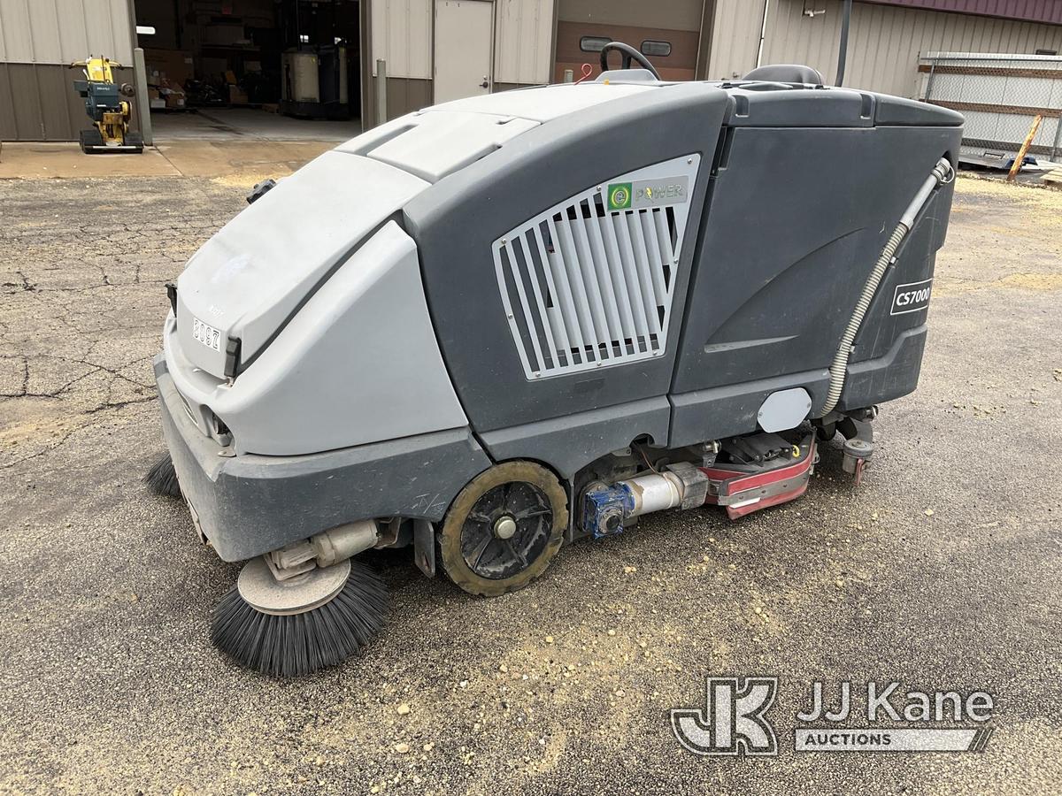 (South Beloit, IL) 2016 Advance CS7000 Sweeper Runs, Moves, Operates) (Seller States-Squeegee Bar Li