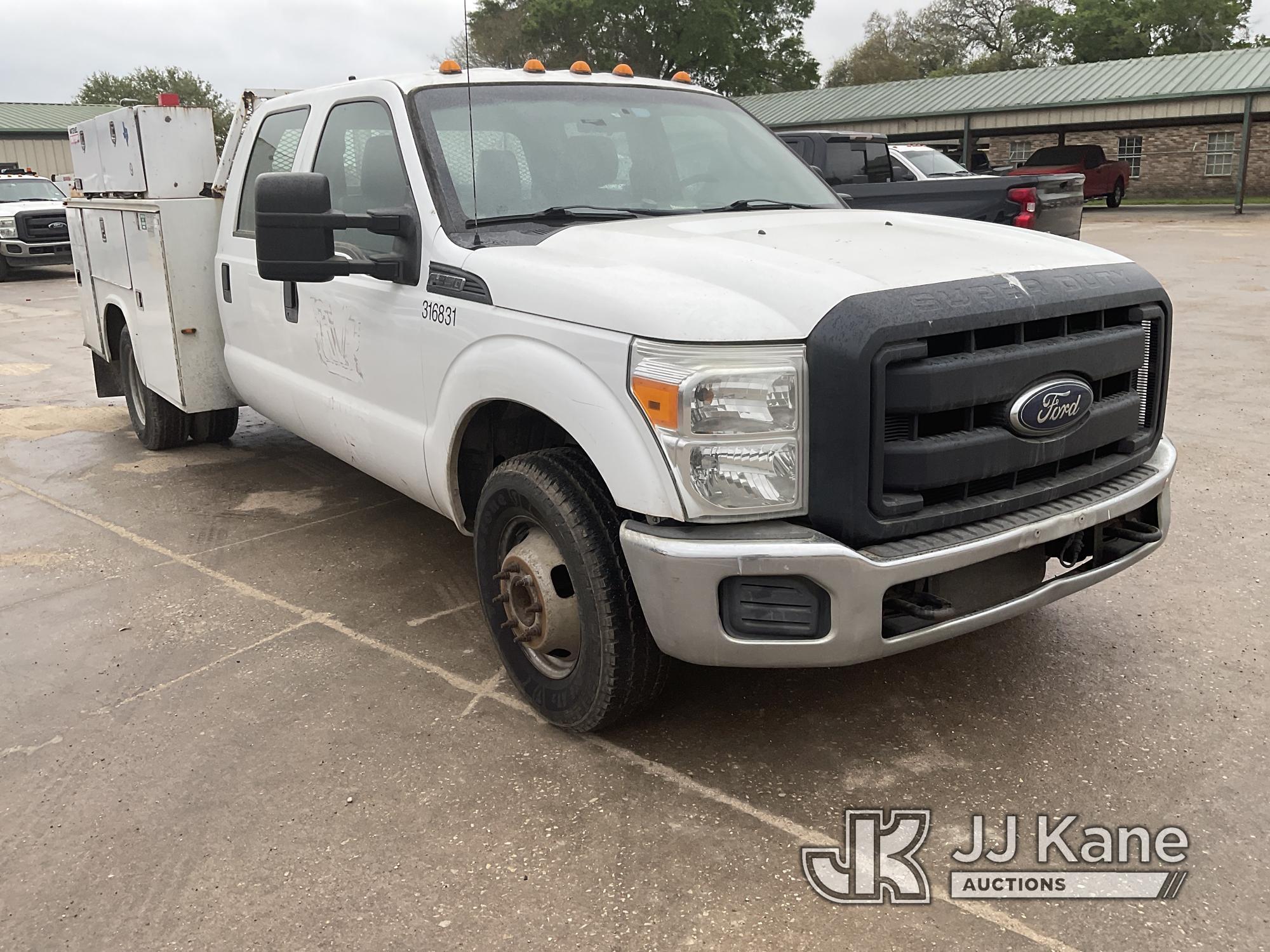 (Cypress, TX) 2014 Ford F350 Crew-Cab Service Truck Runs & Moves) (Jump To Start, Minor Body Damage