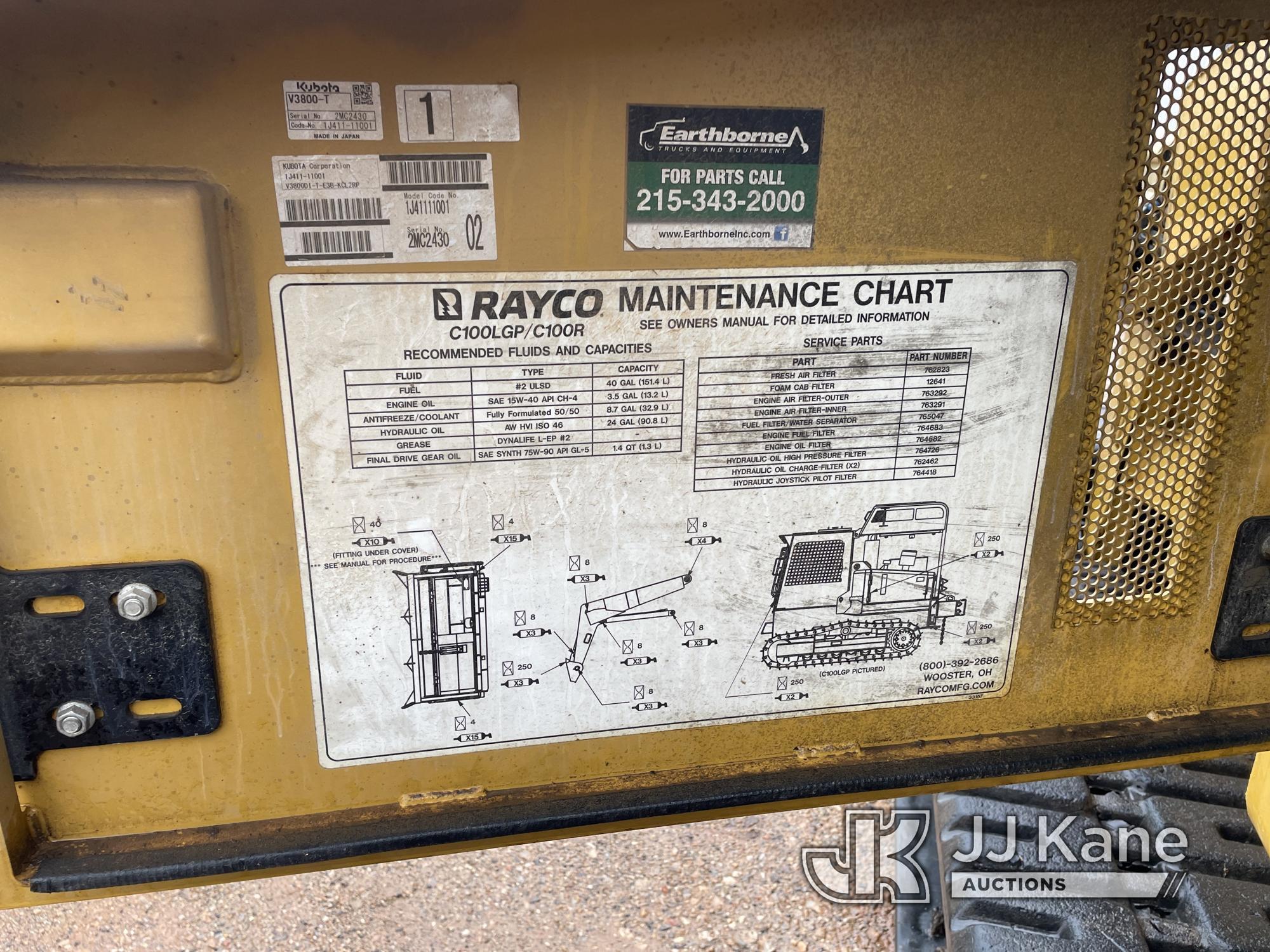 (Oklahoma City, OK) 2017 Rayco C100 Skid Steer Loader, Item 1412155 is attached. PLEASE SALE TOGETHE