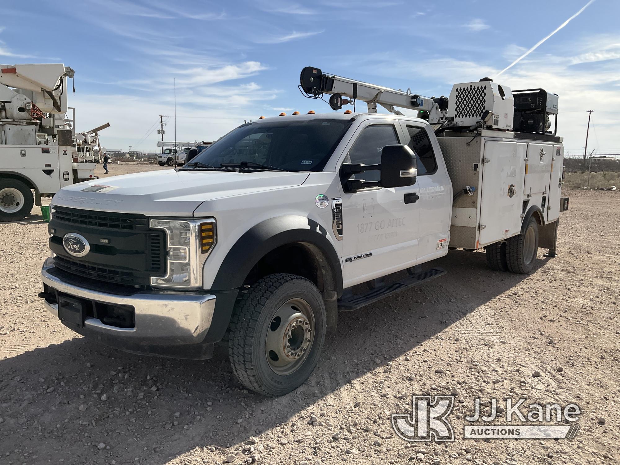 (Odessa, TX) 2019 Ford F550 Extended-Cab Mechanics Service Truck Runs & Moves) (Jump to Start, PTO E