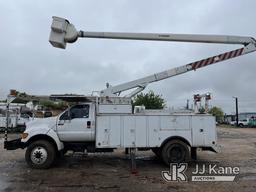 (San Antonio, TX) Terex/Telelect HiRanger 5FC-55, Bucket Truck mounted behind cab on 2003 Ford F750