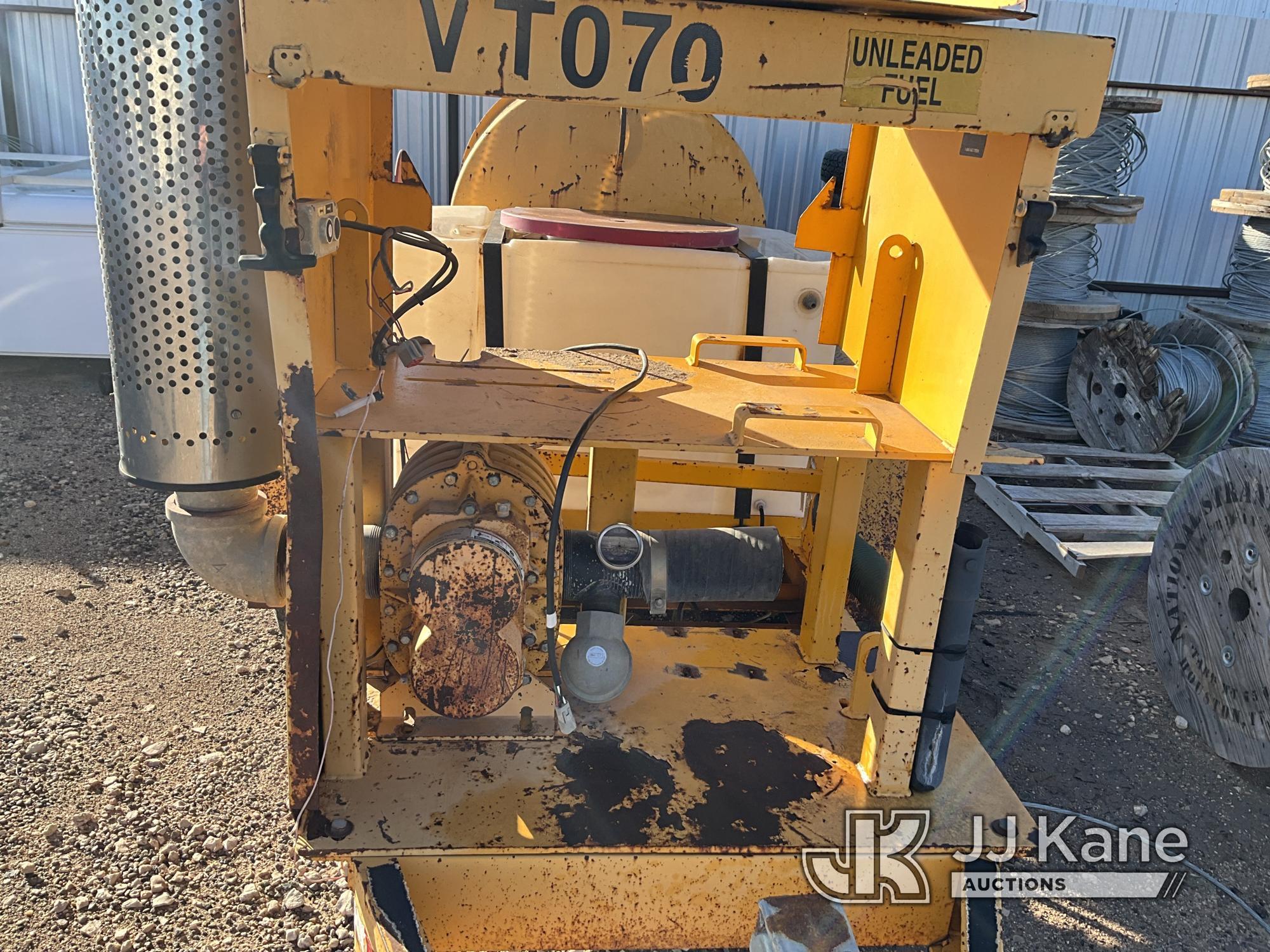 (Wolfforth, TX) 2005 Vactron PMD-00 T/A Vacuum Excavation Trailer Not Running) (Parts Only, Missing