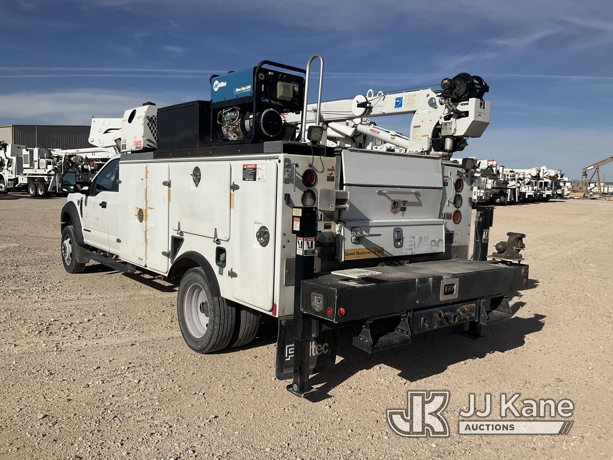 (Odessa, TX) 2019 Ford F550 Extended-Cab Mechanics Service Truck Runs & Moves) (Crane Condition Unkn