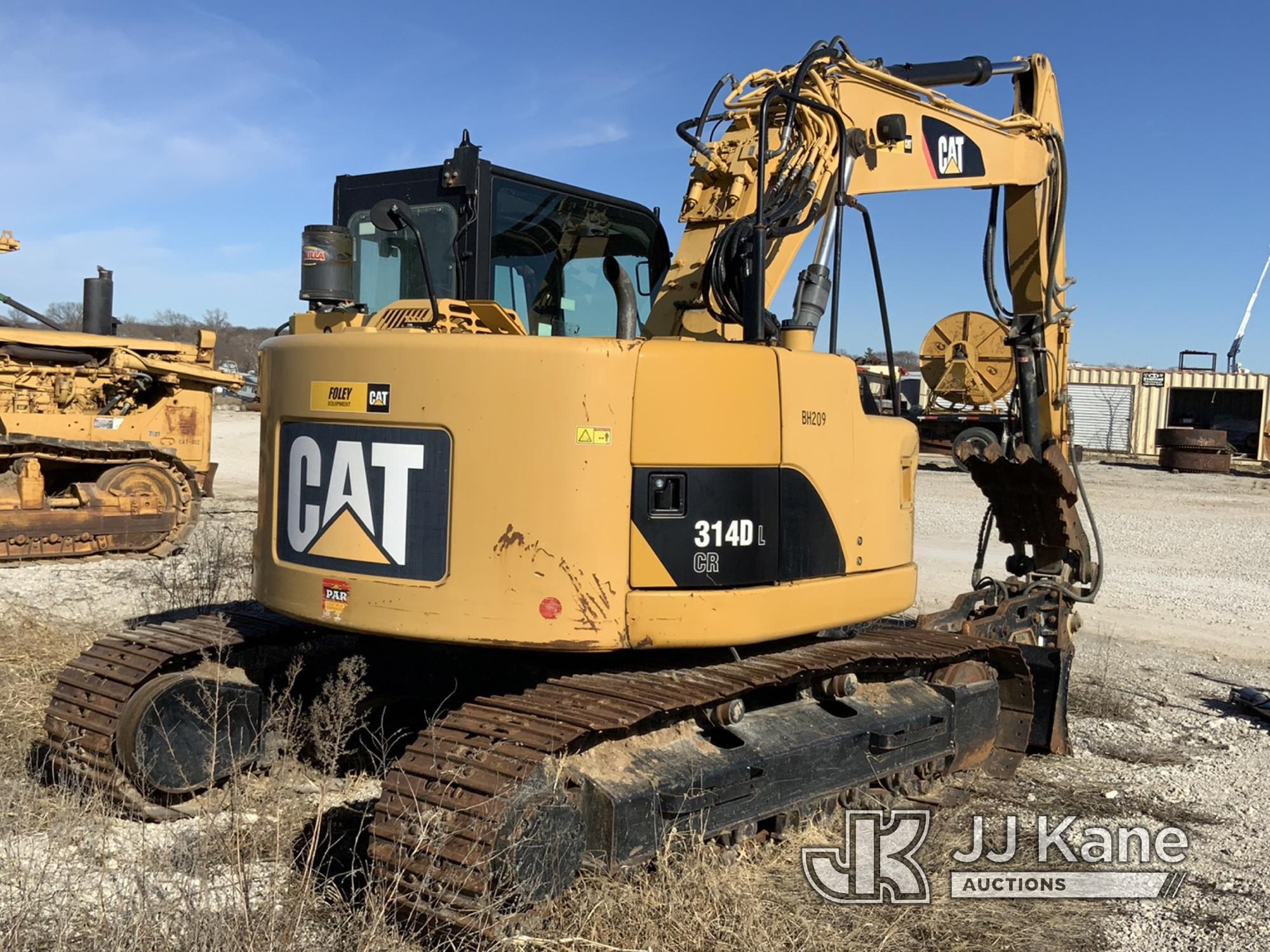 (Kansas City, MO) 2012 Caterpillar 314D LCR Hydraulic Excavator Runs & Operates) (Jump to Start, mis