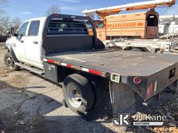 (Kansas City, MO) 2017 RAM 5500 4x4 Flatbed Truck Starts W/ Jump, Will Not Stay Running, Wrecked In