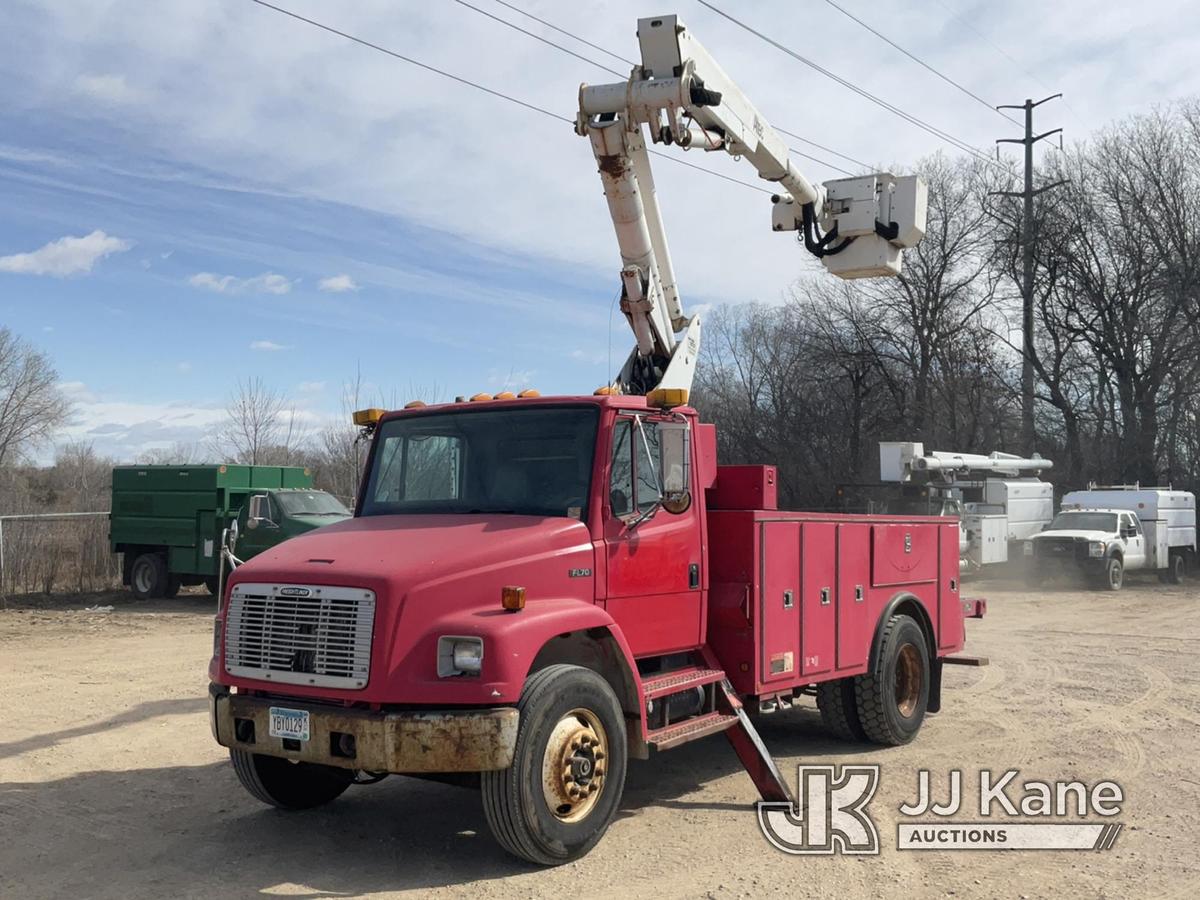 (Shakopee, MN) Altec TA41M, Articulating & Telescopic Material Handling Bucket Truck mounted behind